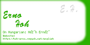 erno hoh business card